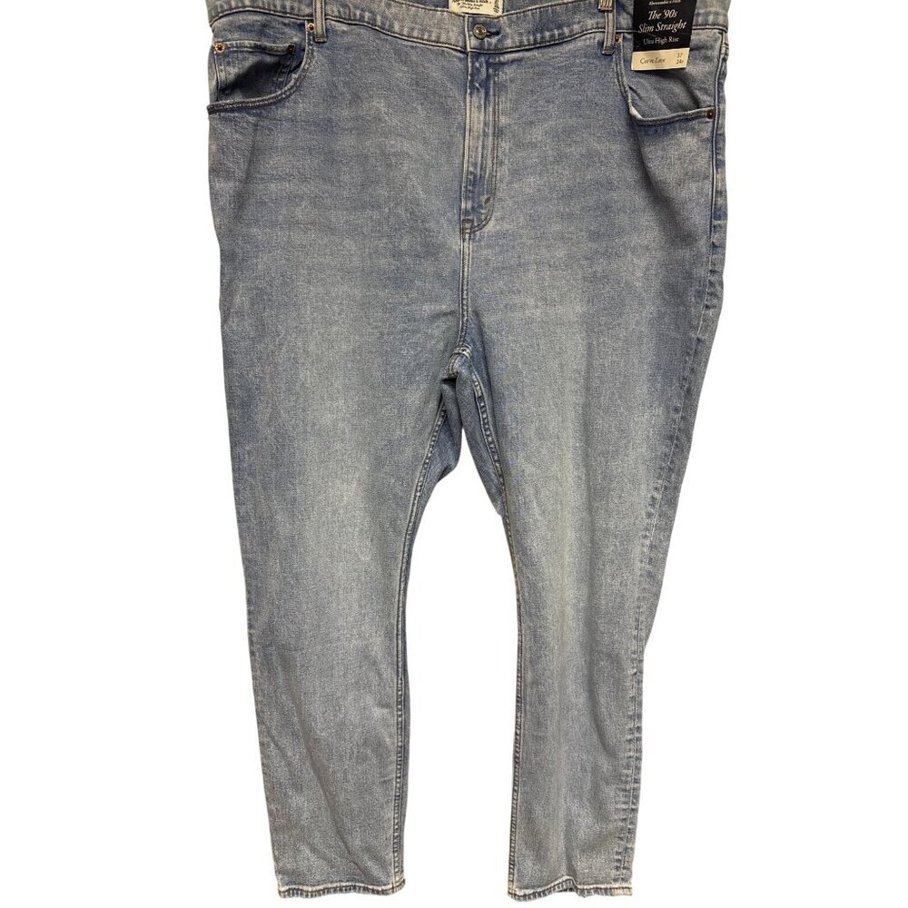 Abercrombie & Fitch The 90s Slim Straight Jeans Women's Size 24 Ultra High Denim